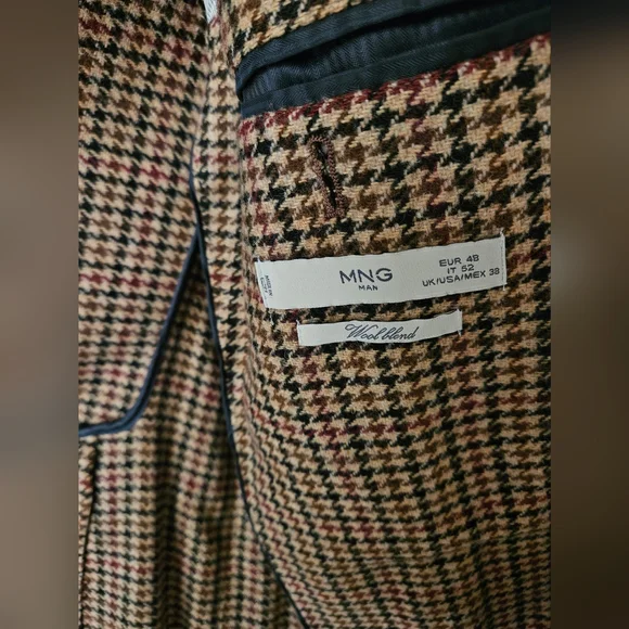 Mango Man Houndstooth Blazer - Picture 3 of 5